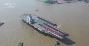 ▲中國第三艘航空母艦取名為「福建艦」。（圖／央視新聞）