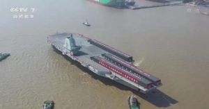 中國第三艘航空母艦取名為「福建艦」。(圖/央視新聞) ▲中國第三艘航空母艦取名為「福建艦」。(圖/央視新聞)