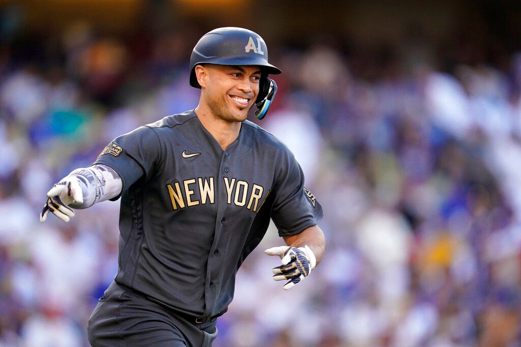 ▲怪力男Giancarlo Stanton勇奪明星賽MVP。（圖／美聯社／達志影像）