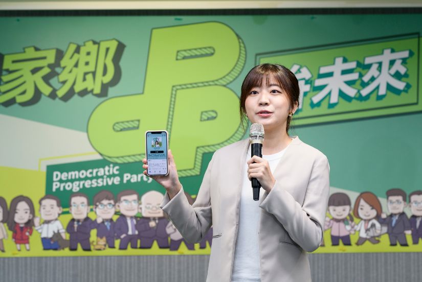 ▲謝子涵表示，未來南投縣民不要再有一位有諸多爭議的縣長，請許淑華出面說明勿再閃躲黑歷史。（圖／民進黨提供）