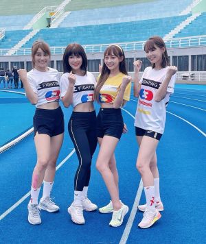 ▲樂天桃猿啦啦隊的4位女孩參加全明星運動會。（圖／壯壯IG）