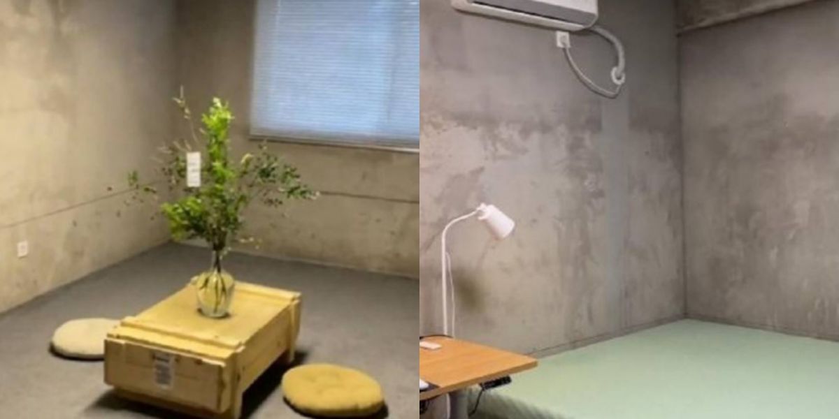 ▲大陸一對年輕情侶，因房貸壓力太大，選擇直接入住毛坯房中。（圖／翻攝微博）