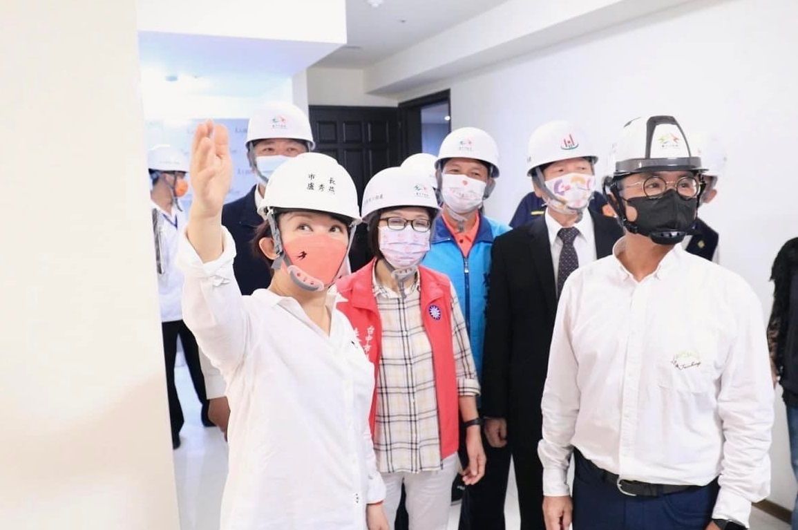 ▲盧秀燕上午在臉書分享南屯社宅「建功1號好宅」現況。（圖／盧秀燕臉書，2022.07.20）