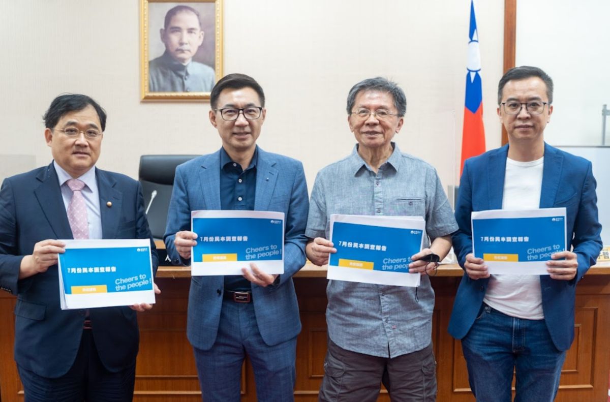 ▲江啟臣創辦的啟思民本基金會公布有關民眾對防疫的滿意度。（圖／江啟臣辦公室提供）