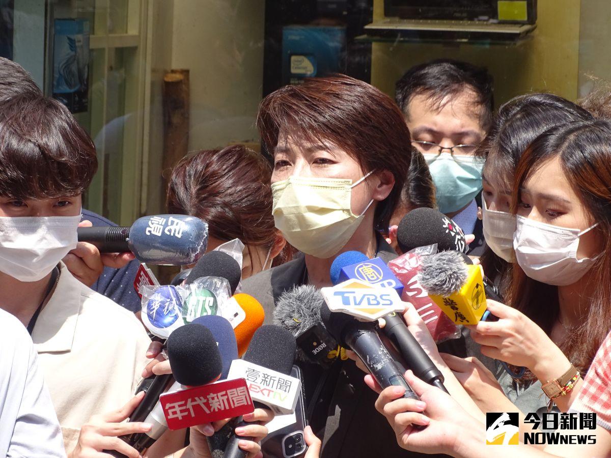 ▲台北市副市長黃珊珊視察避難演習，呼籲市民居安思危做好準備。（圖／記者呂炯昌攝，2022.07.22）