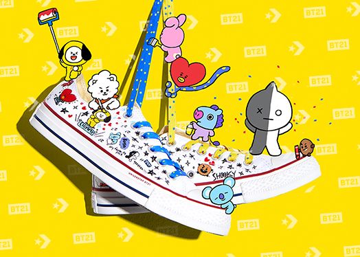 ▲CONVERSE x BT21 聯名鞋款。(圖/翻攝自CONVERSE官網)