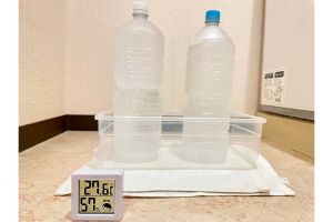 ▲日本實測結冰水降溫，在30分鐘內有瞬涼4°C的效果。（圖／取自Hint-Pot）