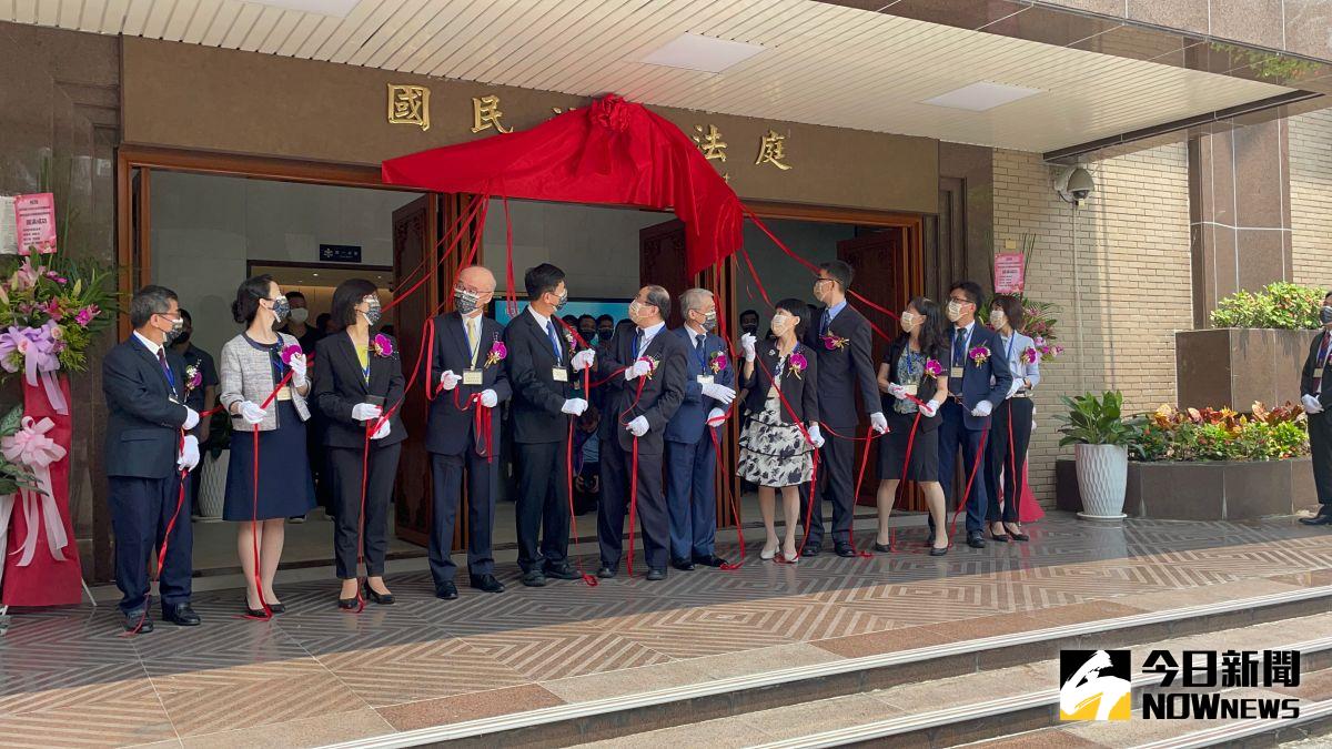 ▲台北地院國民法官法庭27日揭牌。（圖／記者潘千詩攝，2022.07.27）