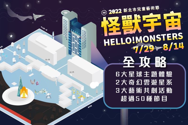 ▲2022新北市兒童藝術節7月29日開幕怪獸宇宙6大星球交通資訊全攻略。(圖/資料照片)