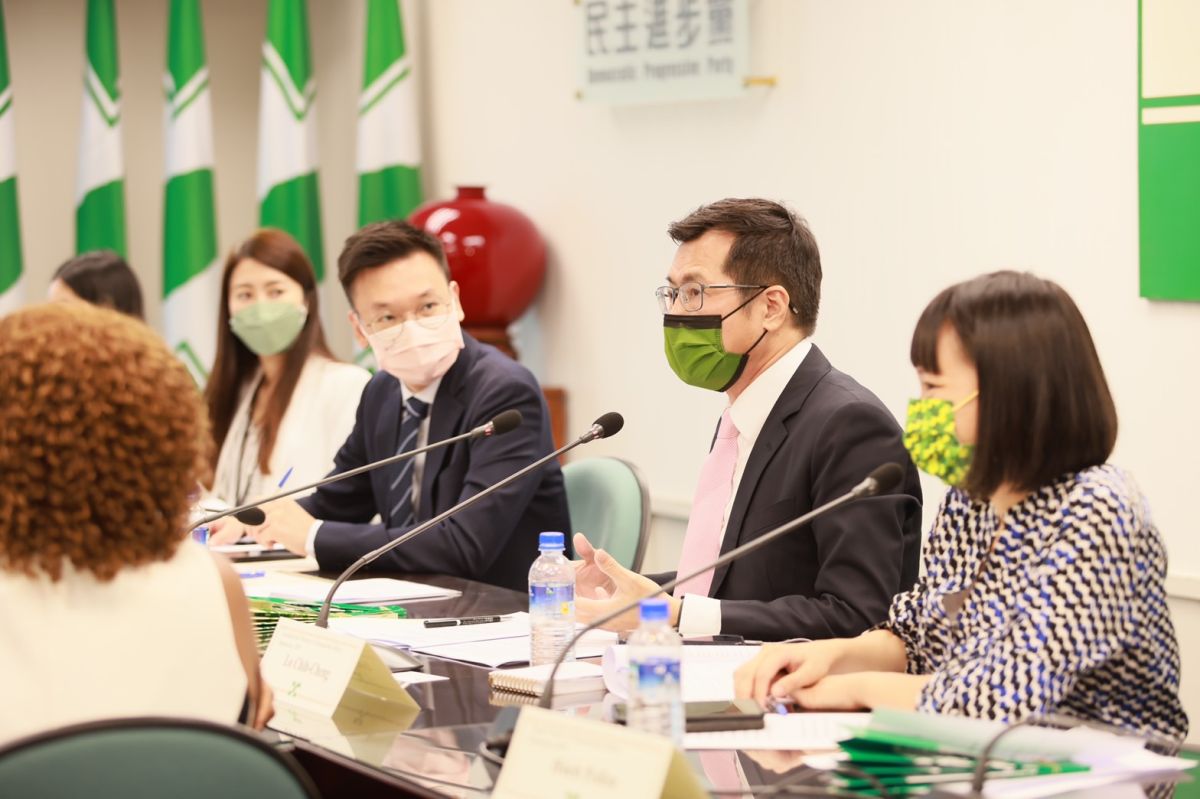 ▲民進黨國際事務部今日舉辦外交使節政策說明會（圖／民進黨提供）