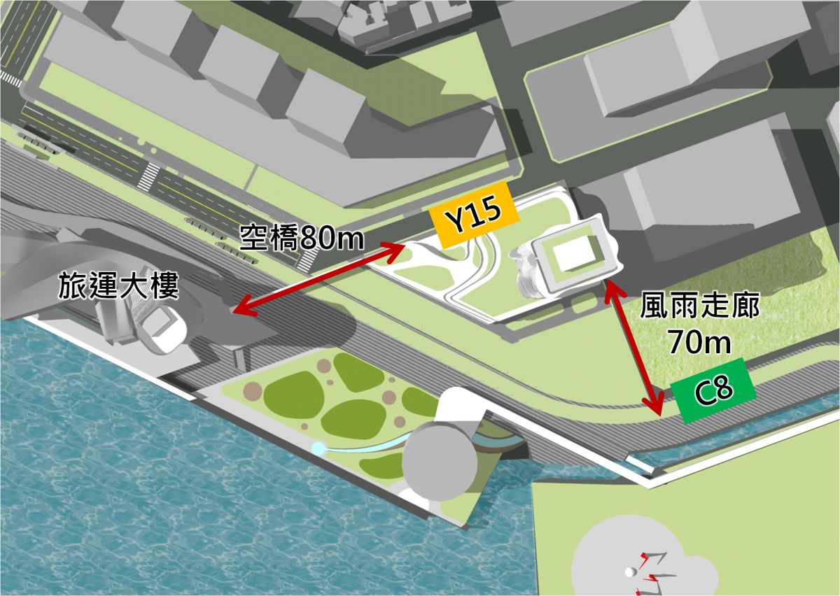 ▲高捷黃線Y15站轉乘規劃示意圖。（圖／高市府捷運局提供）
