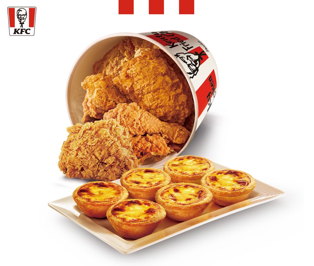 ▲雙11購物節拚了！肯德基「雙11限定」大推11款雞省優惠連吃11天，最夯上校「雞塊買4送4」、香酥脆薯等6款買一送一；明星炸雞蛋撻桶「6炸雞＋6蛋撻」才333元；3組「漢堡＋蛋撻＋飲料」超值套餐通通只要111元！機會難得，一篇看懂全優惠攻略。（圖／肯德基提供）