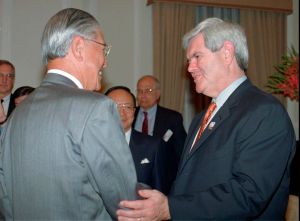 ▲金瑞契曾於1997年訪台，當時與時任總統李登輝、副總統連戰會面。（圖／美聯社／達志影像）