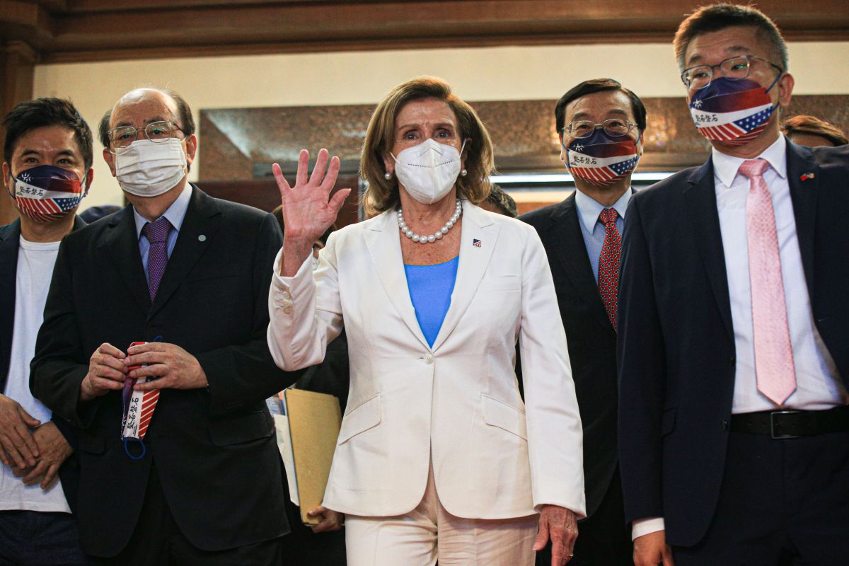 ▲美國眾議院議長裴洛西今日訪立法院，由立法院副院長蔡其昌（右1）代表接見。（圖／記者葉政勳攝，2022.08.03）