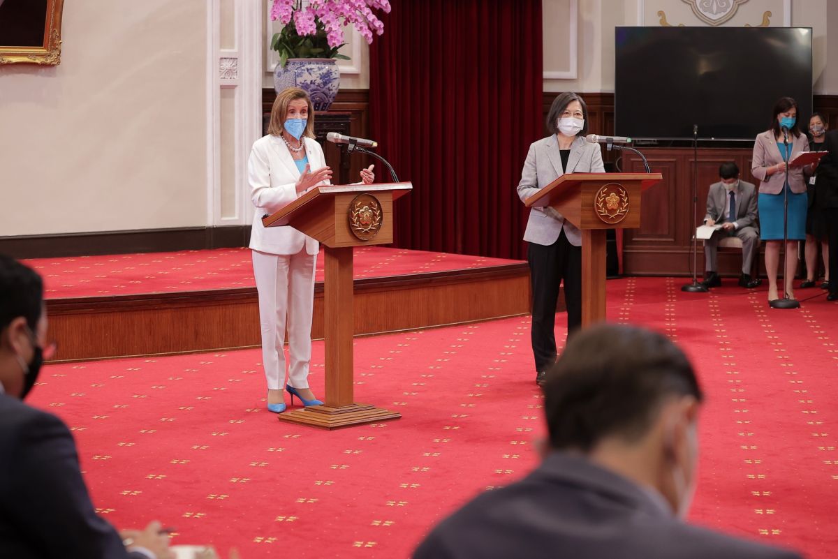 ▲裴洛西訪台引發中國不滿，國際社會都相當關注。（圖／總統府提供）