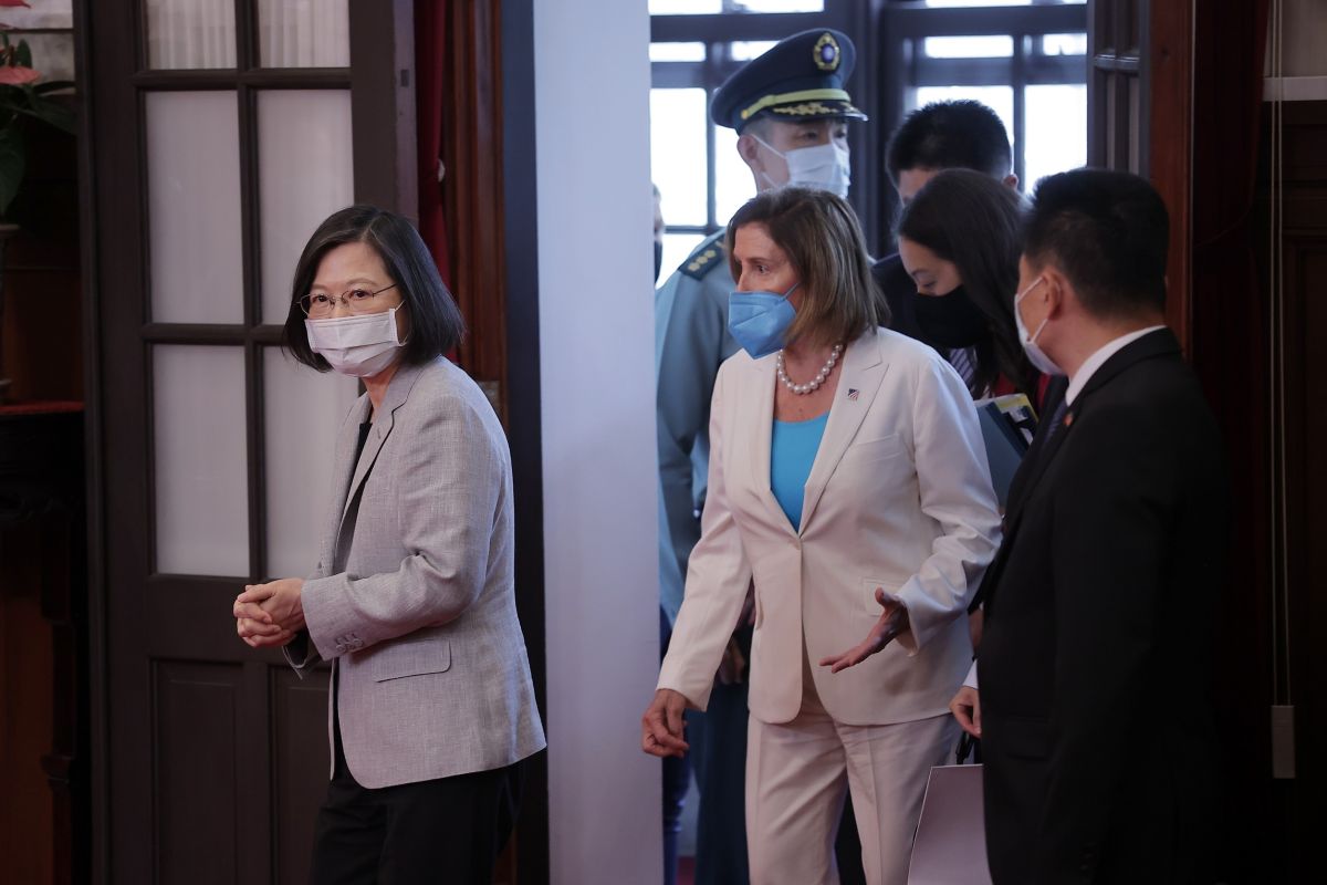 ▲美國聯邦眾議院議長裴洛西訪台，與總統蔡英文會晤。（圖／總統府提供）