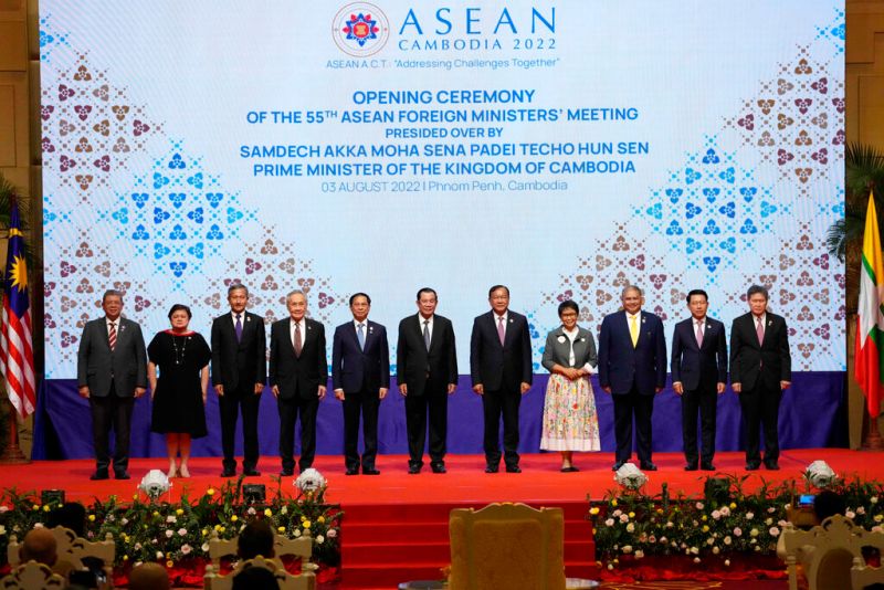 ▲東南亞國家協會（ASEAN）外長會議3日起在柬埔寨金邊登場，台海局勢成為此會的重點之一。（圖／美聯社／達志影像）