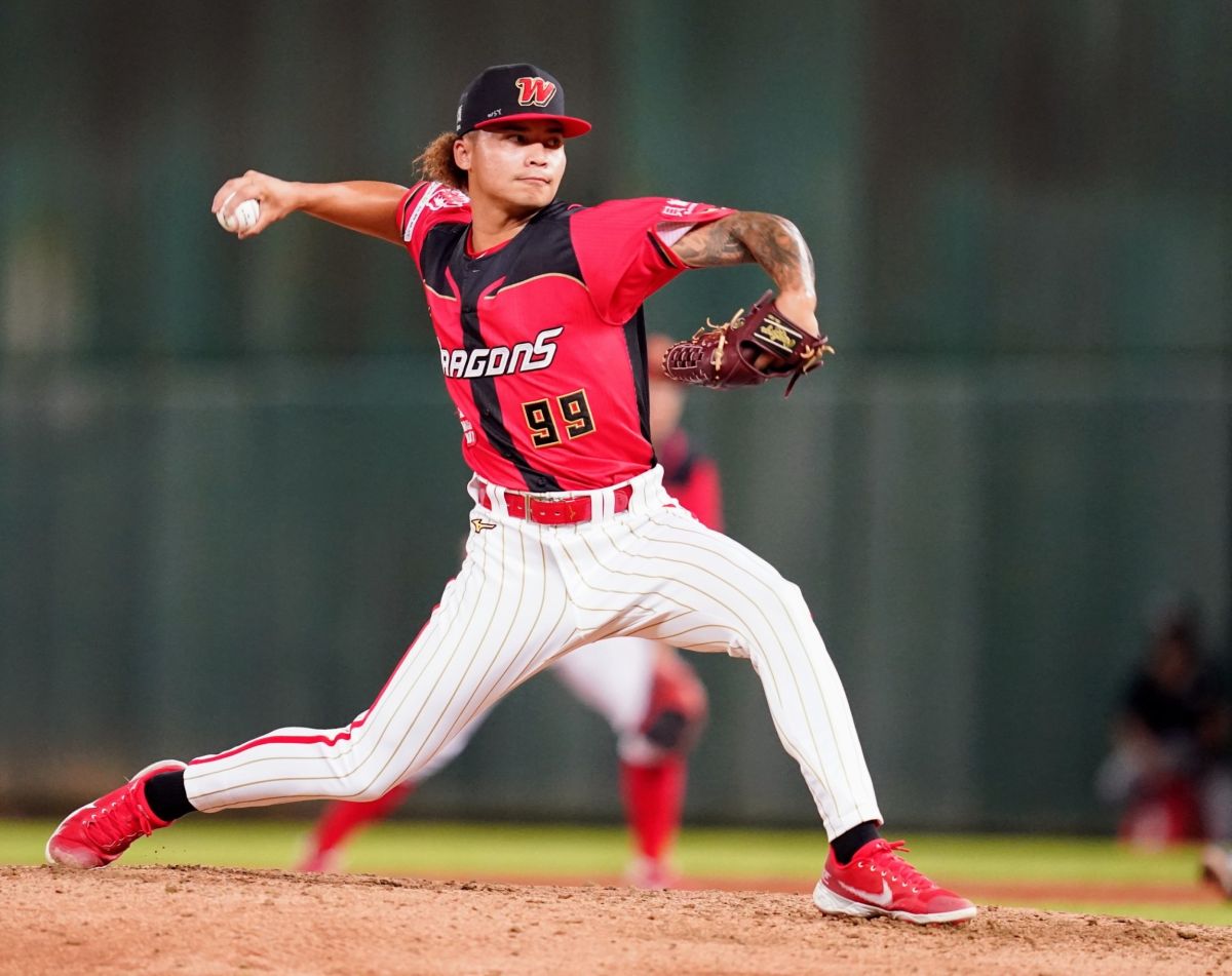 ▲味全龍林凱威。（龍隊提供）