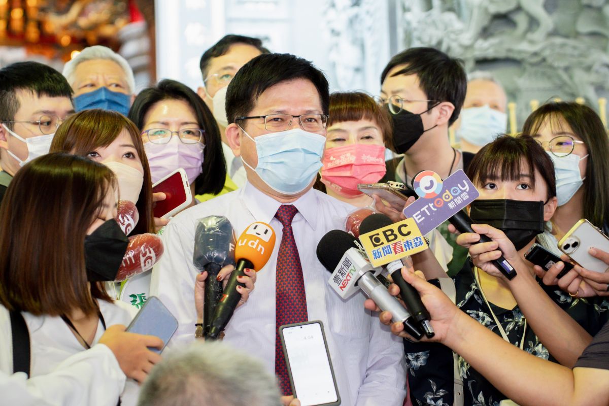 ▲回應中共軍演，林佳龍表示軍演升高衝突會讓台灣人更團結（圖／林佳龍競選辦公室提供）