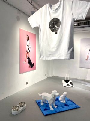 萌寵經濟夯!詹朴跨界設計貓狗服裝 討好17歲愛貓勝過她 ▲地墊是首次出現的萌寵用品。(圖/記者蕭涵云攝)