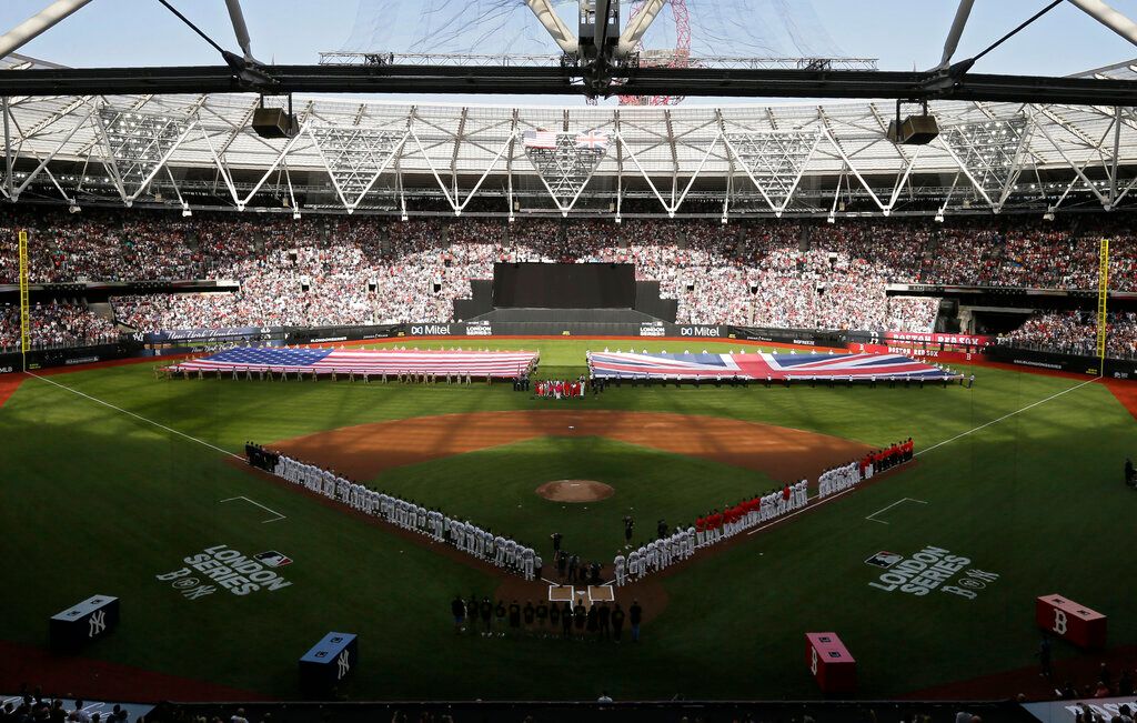 ▲大聯盟於2019年首次舉行的倫敦系列賽（圖／美聯社／達志影像）