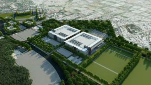 ▲楠梓產業園區建廠模擬示意圖。(圖/高市府經發局提供) ▲楠梓產業園區建廠模擬示意圖。(圖/高市府經發局提供)