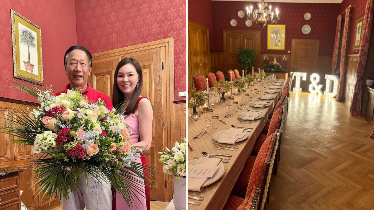 ▲郭台銘日前與愛妻曾馨瑩慶祝結婚14週年紀念日，「10億古堡」內部曝光。（圖/翻攝自曾馨瑩IG）
