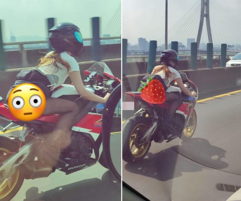 ▲不少人會趁休假騎重機兜風,而近日在臉書上就有一張正妹騎重機的「超辣照片」引起熱議。(圖/翻攝自臉書《重機車友 ❘ 各區路況、天氣回報中心》)