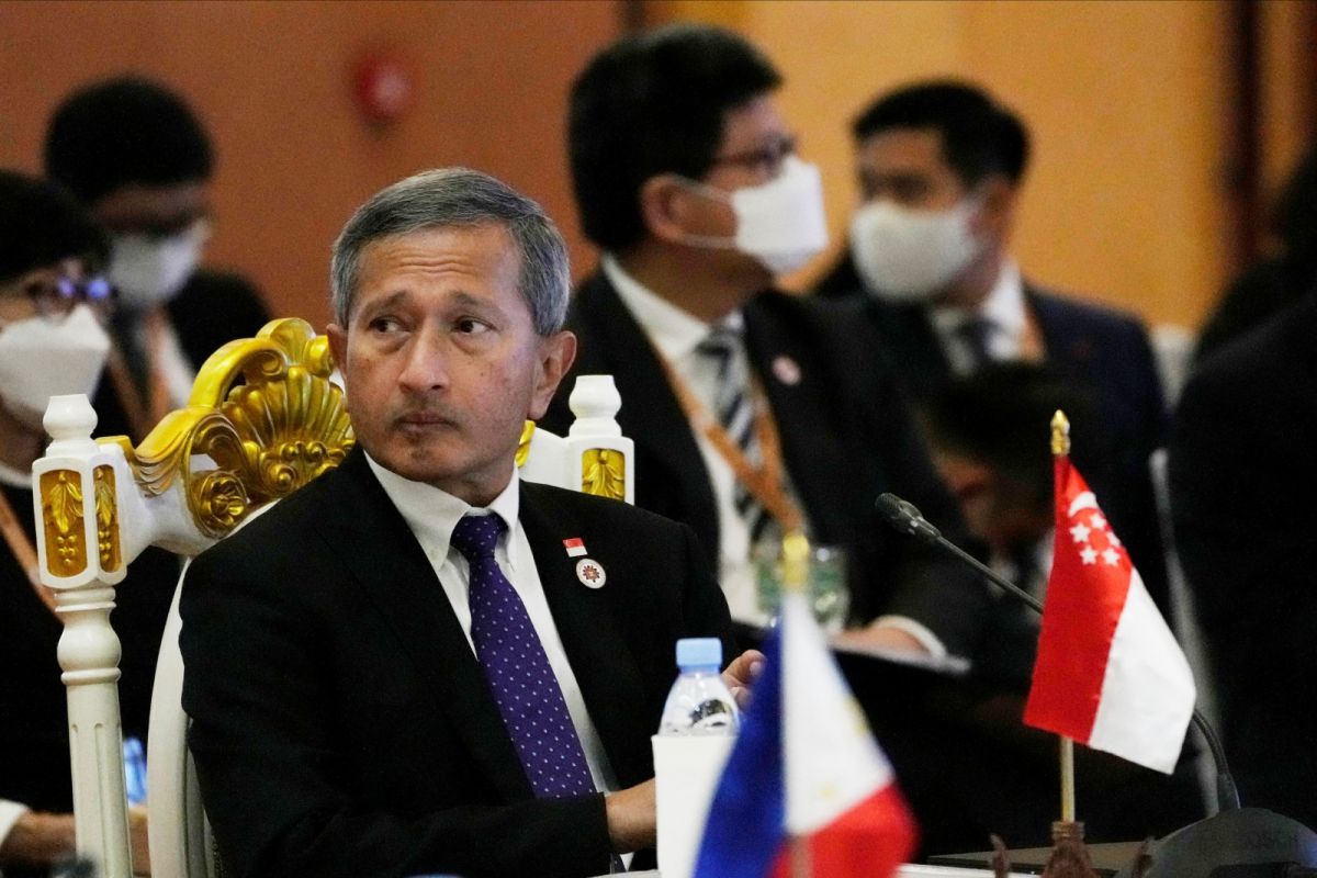 ▲新加坡外交部長維文認為，當前台海局勢有其危險性，稍有不慎就會影響區域的和平繁榮。（圖／美聯社／達志影像）