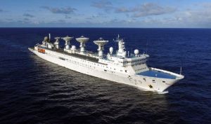 ▲中國高科技勘測船「遠望5號」將停靠在斯里蘭卡口一事引發印度不安。（圖／翻攝自微博）