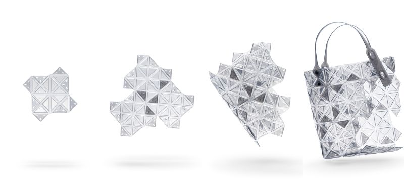 ▲2022年秋冬最新「DAZZLE.稜鏡幾何」系列BAO BAO,融合現代美學與前衛設計,並為夏日增添一抹清爽。(圖/台灣君梵提供)