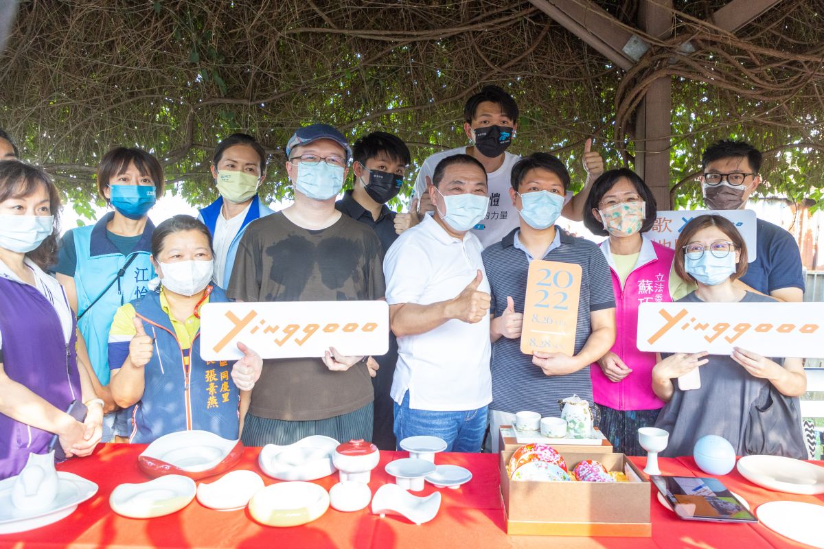 ▲侯友宜出席2022鶯歌產地開放日活動，針對台大認定林智堅論文抄襲回應尊重學術自由。（圖／新北市政府提供）