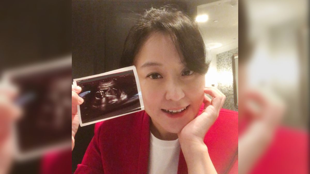 ▲45歲海芬懷孕7個月。（圖／海芬的大明星小跟班臉書）