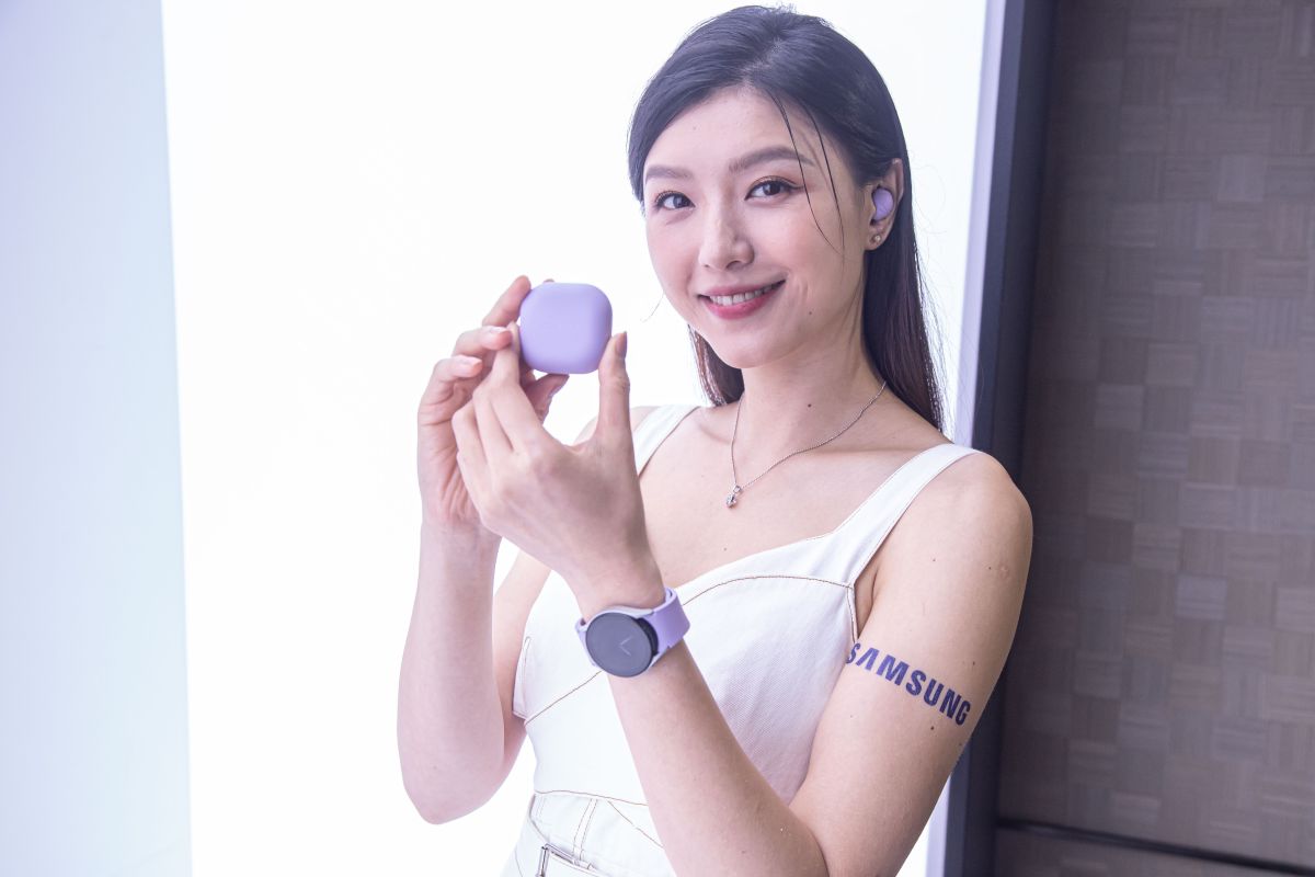 ▲三星今(10)日發表最新智慧穿戴，包含 Galaxy Watch 5系列和Buds2 Pro耳機。（圖／記者葉政勳攝)