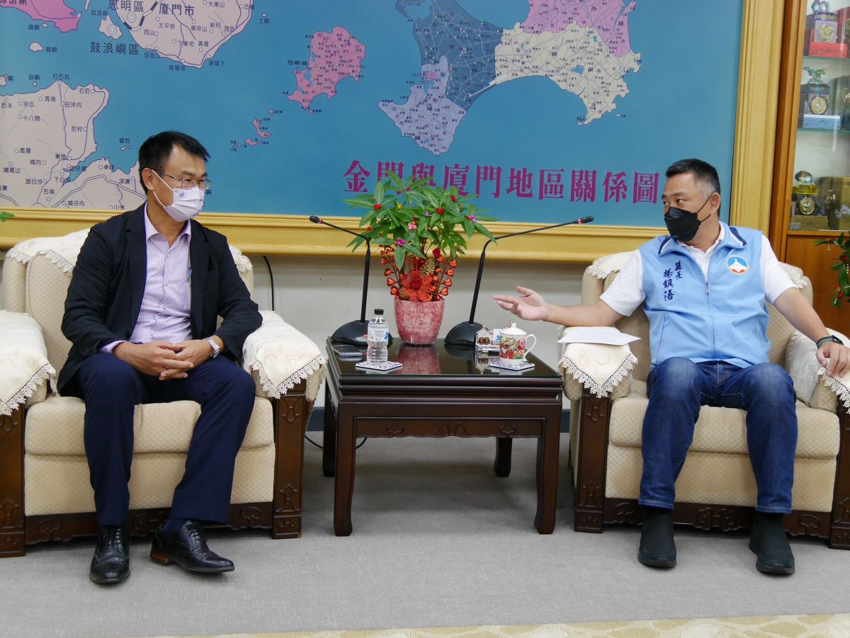 ▲農委會主委陳吉仲（左）於昨（9）日、今（10）日視察金門農業發展，並特別拜會縣長楊鎮浯（右）。（圖／農委會提供）