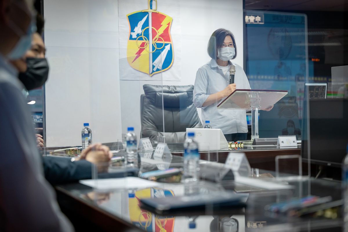 ▲蔡英文表示，台灣不會升高衝突，但國土主權寸土不讓。（圖／總統府提供）
