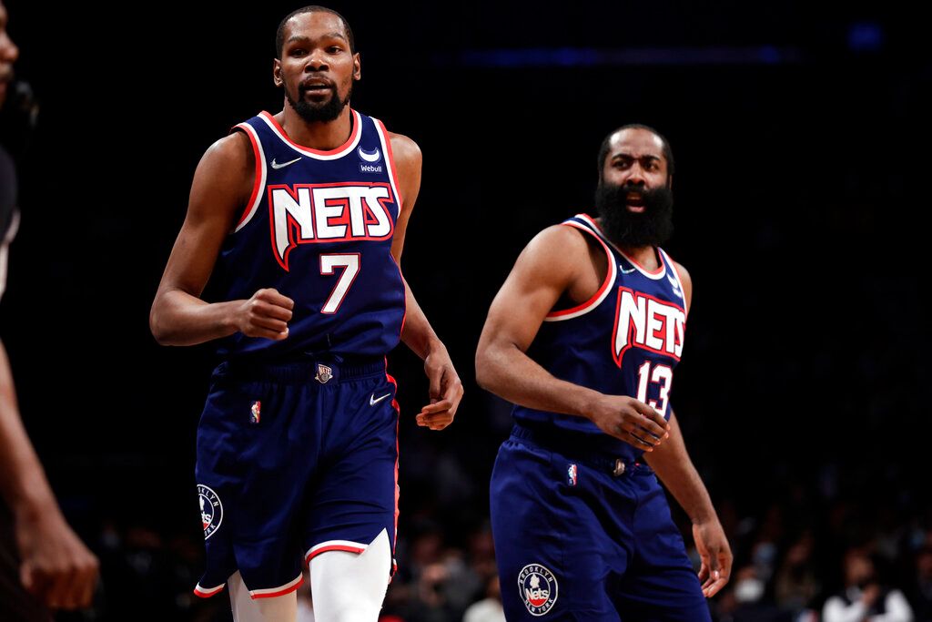 ▲Kevin Durant(左)和James Harden(右)。（圖／美聯社／達志影像）