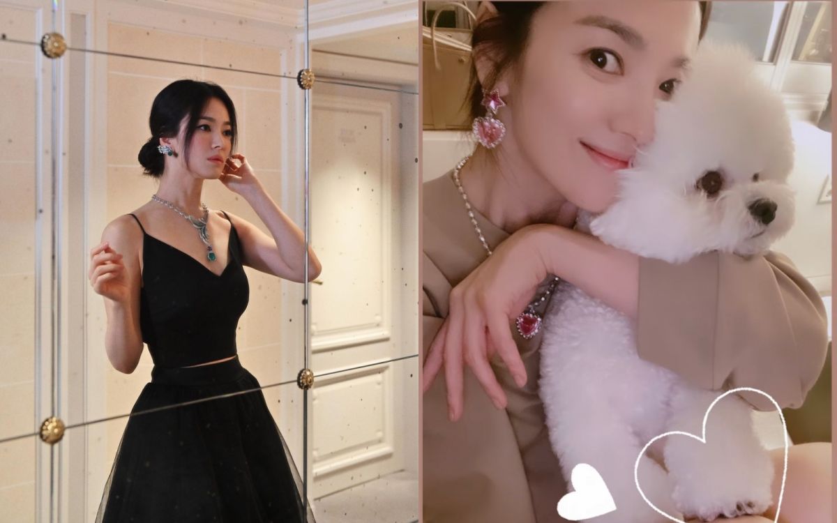 ▲宋慧喬戴玩具首飾（右），不說彷彿昂貴珠寶。（圖／宋慧喬IG）