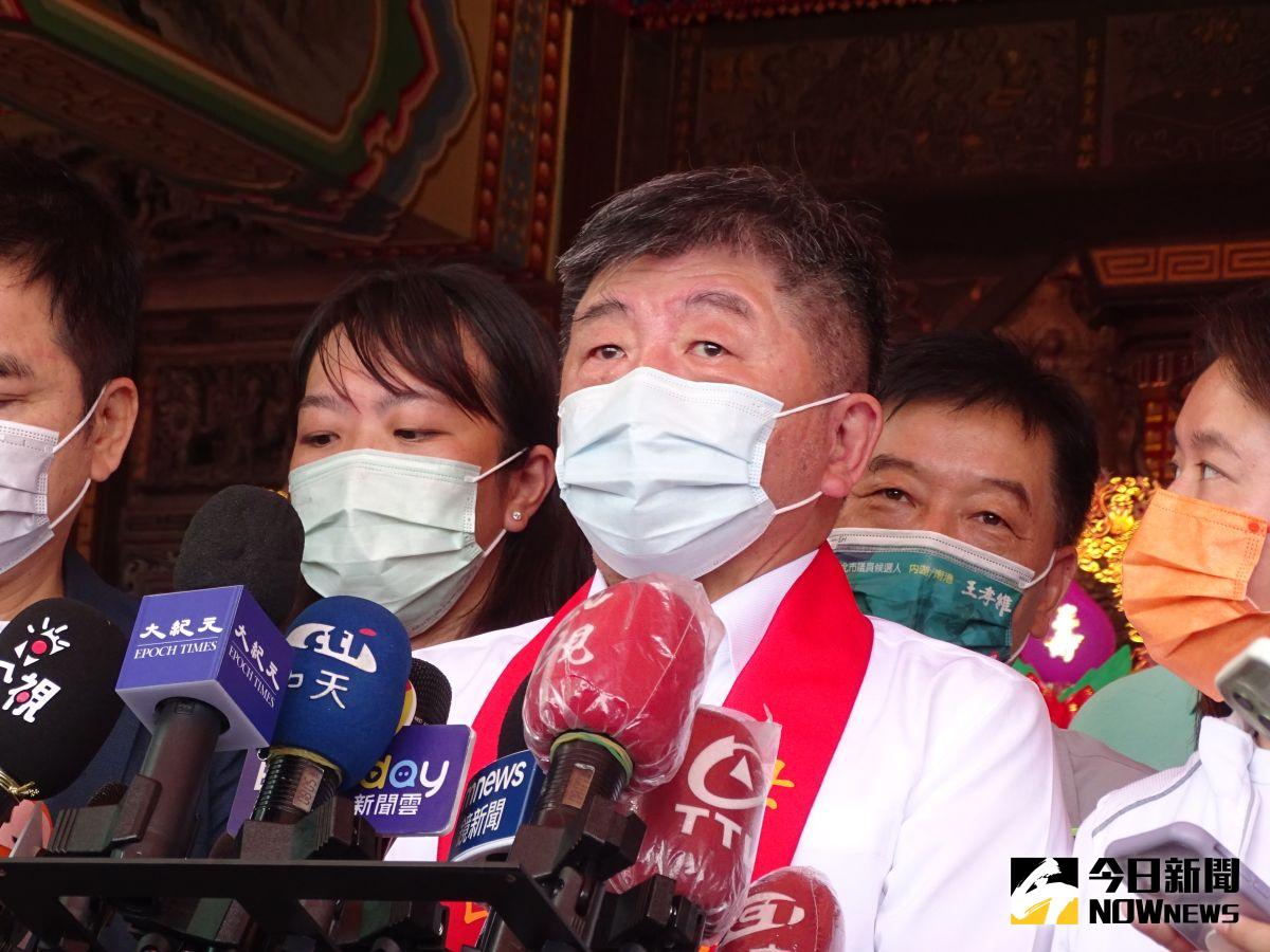 ▲民進黨台北市長參選人陳時中出席松山慈惠堂瑤池金母聖誕活動。（圖／記者呂炯昌攝，2022.08.15）