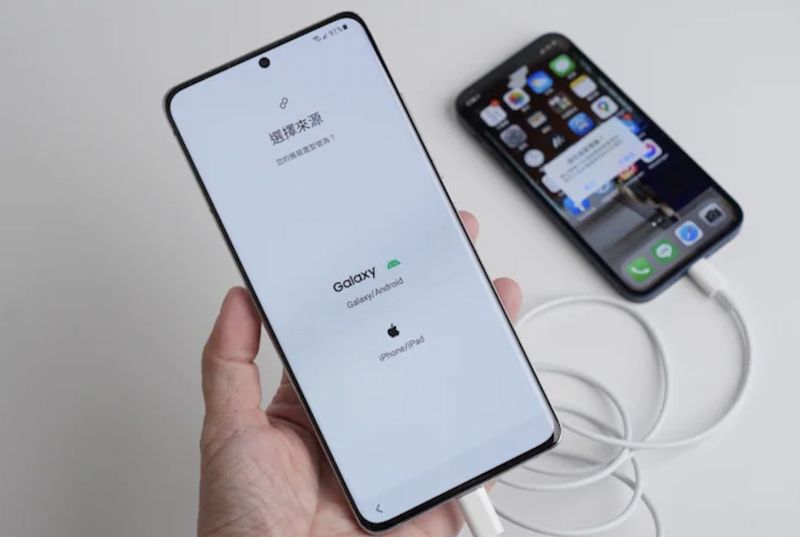 ▲在新三星手機上開啟 Smart Switch ，並選擇來源「iPhone / iPad」。(圖／翻攝三星官網)