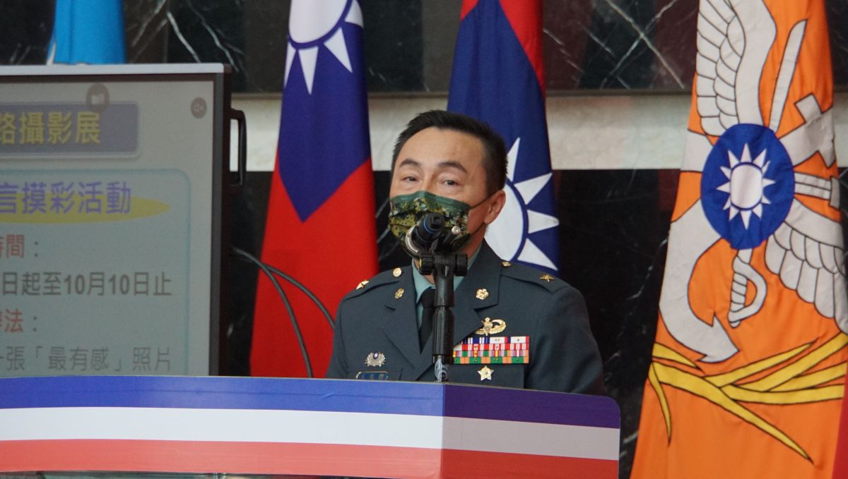 ▲政治作戰局文宣心戰處處長王俊傑少將，說明中華民國111年軍人節系列活動。（圖／記者呂炯昌攝，2022.08.16）