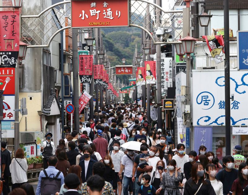 日本連假各地出遊人潮爆量　鎌倉是2021年近5倍
