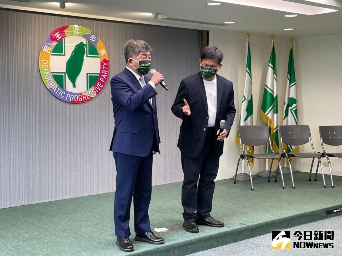 ▲陳時中與林佳龍合體受訪。（圖／記者黃宣尹攝，2022.08.17）