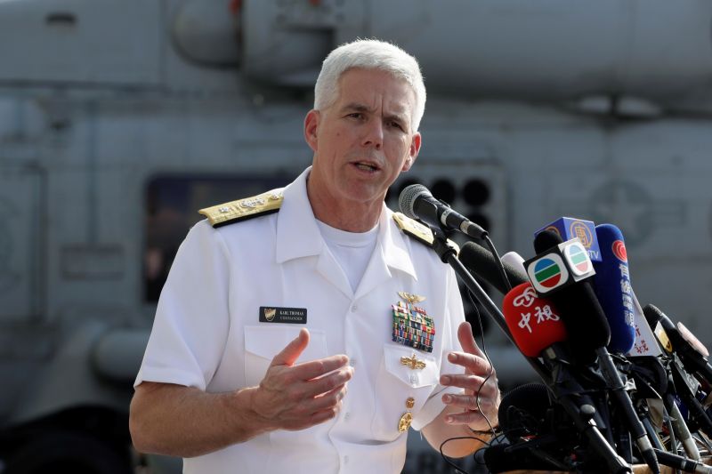 ▲美軍第7艦隊指揮官湯瑪斯表示，面對中共不負責任行徑及主張，若不予以反制，北京只會繼續往目標邁進。資料照。（圖／美聯社／達志影像）
