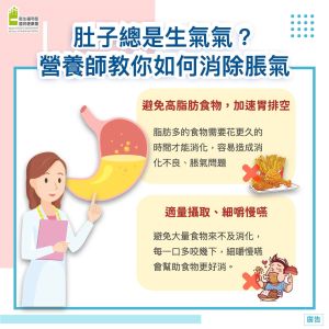 國建署邀請營養師教大家如何改善脹氣。(圖/食在好健康) ▲國建署邀請營養師教大家如何改善脹氣。(圖/食在好健康)