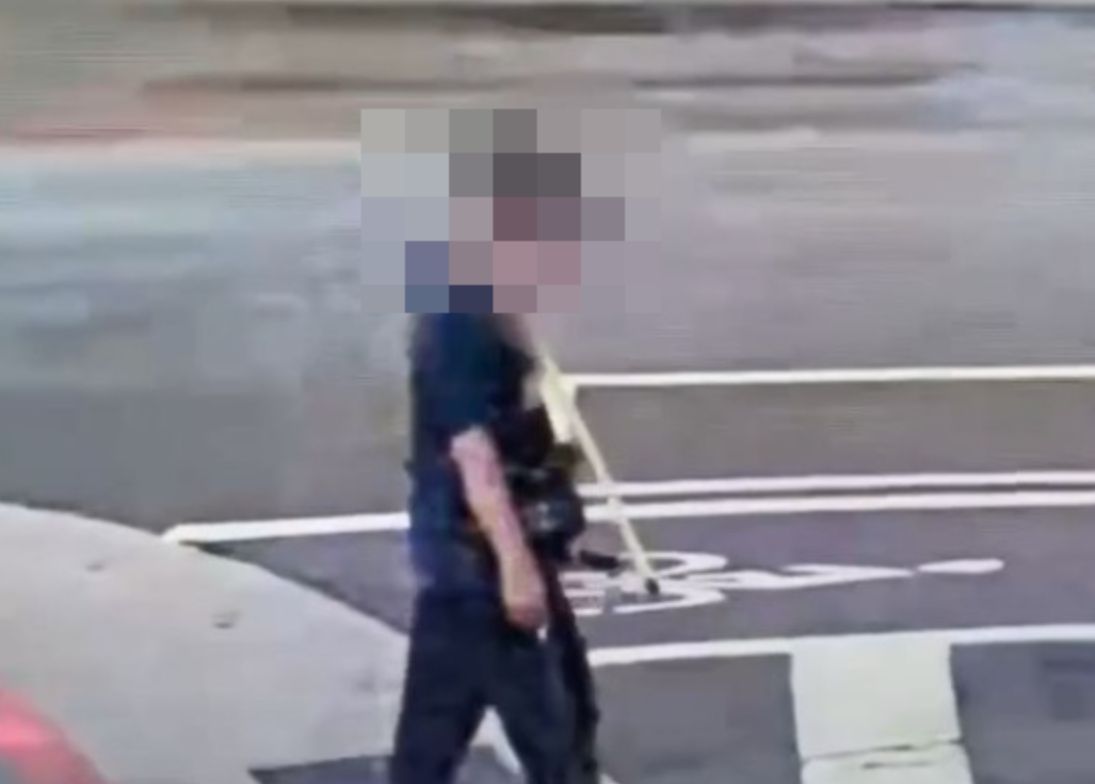 ▲劉姓男子手持「槍枝」逛大街，路人見狀嚇壞報警。（圖/翻攝畫面）