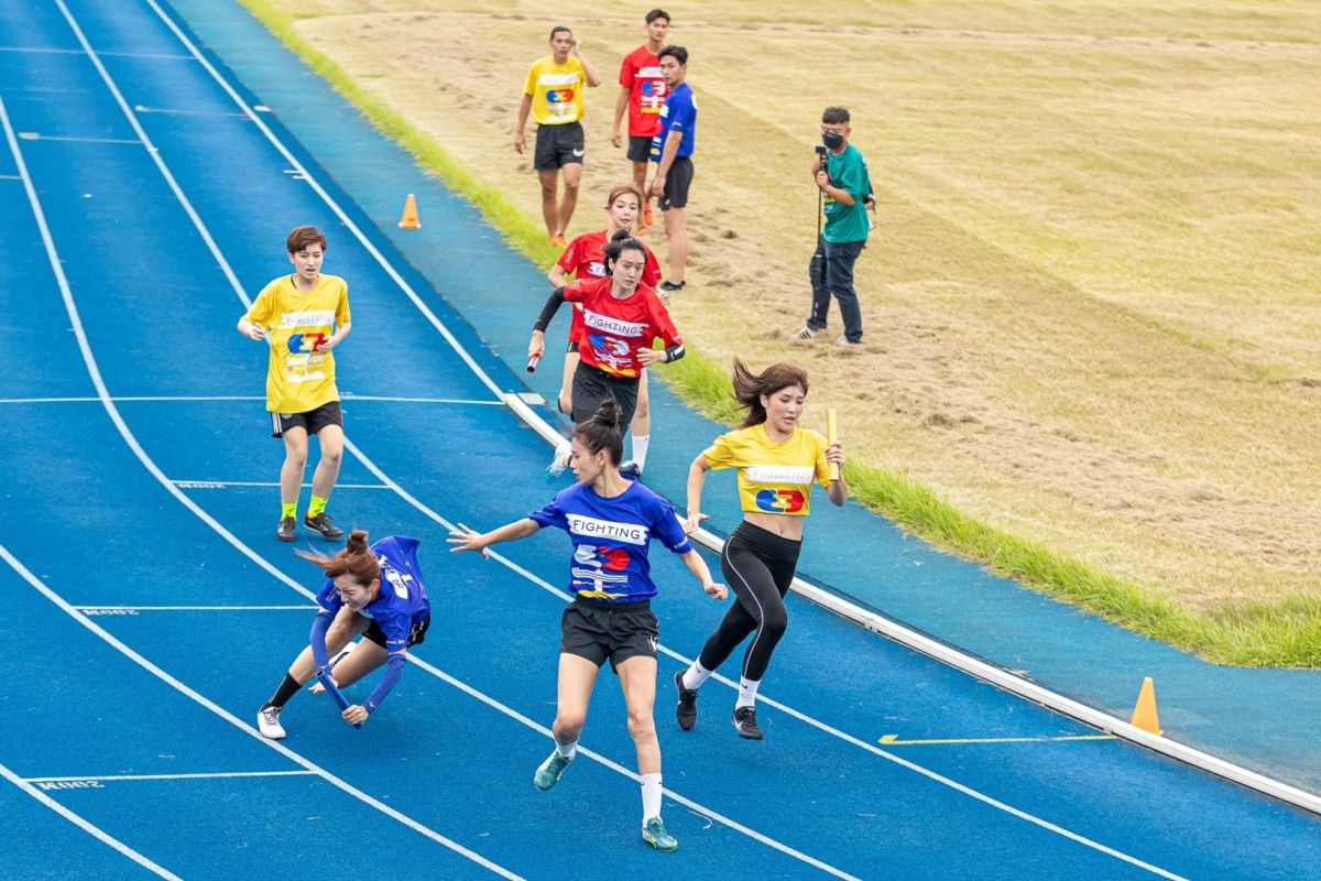 ▲《全明星4》藍隊翁滋蔓眾人前慘摔淪戰犯。（圖／三立提供）