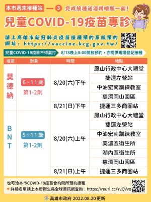 ▲高雄市兒童疫苗專診。(圖/高市府提供) ▲高雄市兒童疫苗專診。(圖/高市府提供)