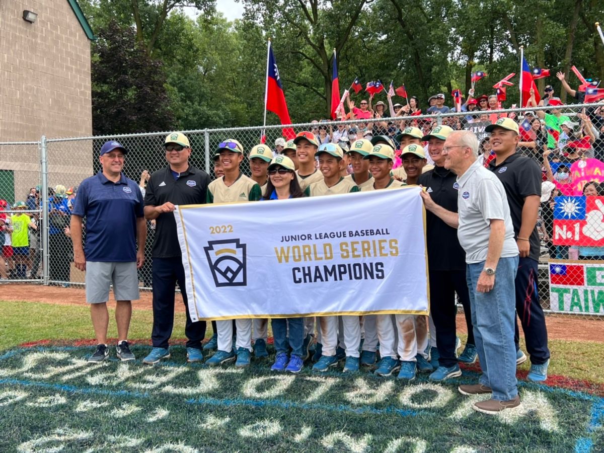 ▲中山國中以7比1擊敗德州隊拿下世界賽冠軍。（棒協提供）