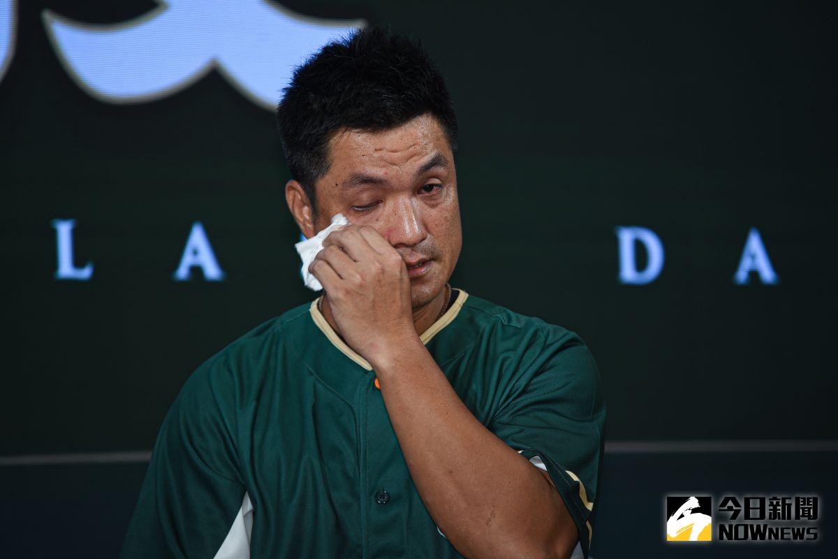 ▲統一獅潘武雄引退記者會。（圖／記者陳明安攝，2022.08.22）